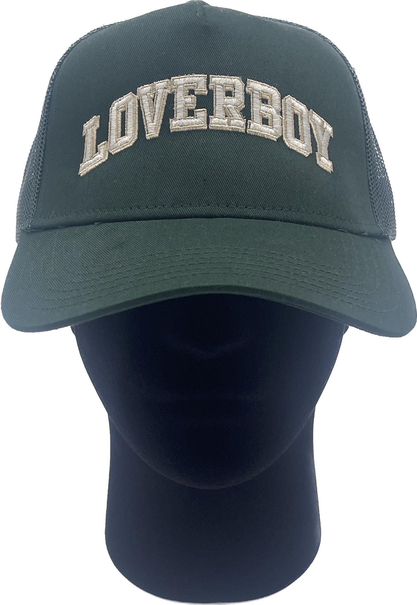 Loverboy Letterman Green Trucker Hat